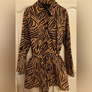 Chaps Animal Print Cotton Jacket